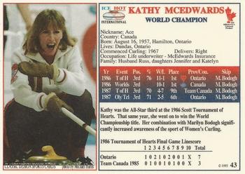1993 Ice Hot International #43 Kathy McEdwards Back